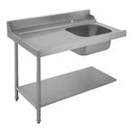 Aanvoertafel rechts met onderschap + achteropstand |1200mm, Verzenden, Nieuw in verpakking