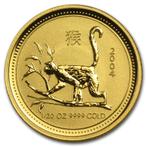 Gouden Lunar I - 1/20 oz 2004 Year of the Monkey, Verzenden, Losse munt, Goud