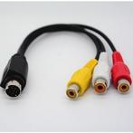 Mini DIN 9-pins / Mini Scart - Tulp Composiet 3RCA, Nieuw, Ophalen of Verzenden