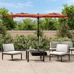 vidaXL Parasol dubbel dak met LEDs 316x240 cm, Verzenden, Nieuw, 3 tot 4 meter