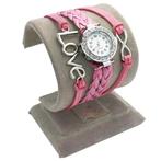 Fako® - Armband Horloge - Multi Infinity Love - Roze, Sieraden, Tassen en Uiterlijk, Horloges | Dames, Verzenden, Nieuw