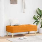 vidaXL Bank met kussen Donkergeel 113 x 57 x 39 cm Stof, Verzenden, Nieuw, Minder dan 150 cm