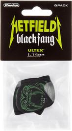 Jim Dunlop Hetfield Black Fang plectrum 1.14 mm 6-pack, Verzenden, Nieuw, Elektrische gitaar