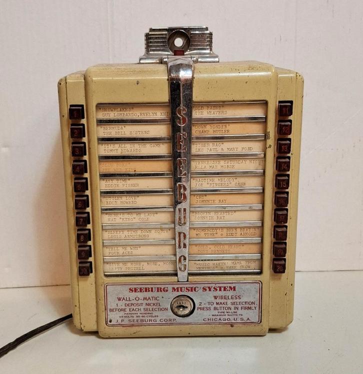 Seeburg W1-L56 Wallbox 20 Select (1946-1948) - Original, Verzamelen, Automaten | Jukeboxen, Ophalen