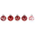 Merkloos REA 30-delige kerstballenset - rood - diverse de..., Ophalen of Verzenden, Nieuw