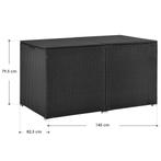 Polyrotan Opbergbox / Kussenbox Ikaria - Zwart, Tuin en Terras, Bergingen en Tuinkasten, Ophalen of Verzenden, Nieuw, Overige materialen