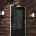 vidaXL Buitenwandlampen 2 st roestvrij staal zwart, Tuin en Terras, Buitenverlichting, Verzenden, Nieuw