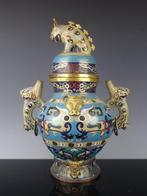 Vaas - Brons, Cloisonné emaille - China - Guangxu