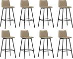Set van 8 Taupe leren industriële barkrukken - Hermes Leer M, Huis en Inrichting, Stoelen, Overige kleuren, Nieuw, Leer, Ophalen of Verzenden