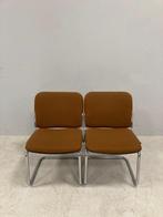 Fauteuil - Textiel - Set van twee fauteuils - Chroom en stof