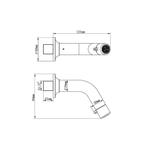 Inbouw Toiletkraan Wiesbaden Sophia Muur Rond Chroom, Doe-het-zelf en Verbouw, Sanitair, Ophalen of Verzenden, Nieuw