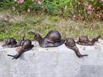 Beeldje - A snail family (5) - Brons, Antiek en Kunst