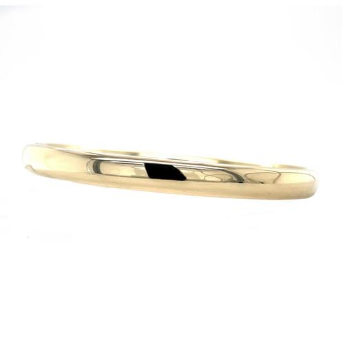 Geelgouden gladde bangle 14 karaat, Sieraden, Tassen en Uiterlijk, Armbanden, Goud, Zo goed als nieuw, Goud, Verzenden