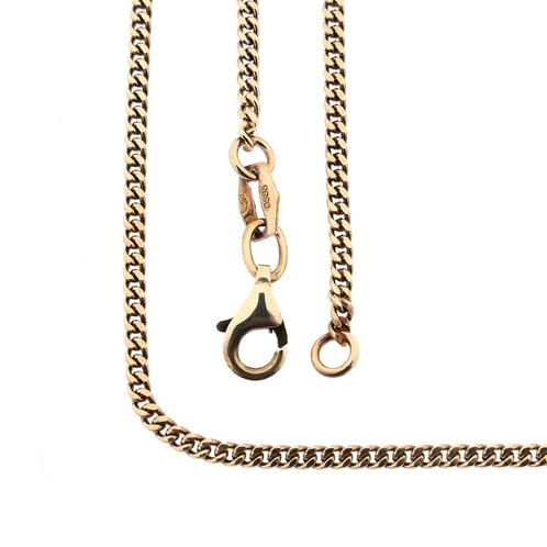 Gouden gourmet schakel ketting | 50,5 cm (schakelketting), Sieraden, Tassen en Uiterlijk, Kettingen, Overige kleuren, Gebruikt