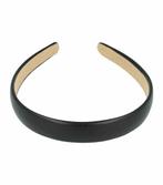 Haarband Diadeem Imitatie Leder 2cm Zwart, Verzenden, Nieuw