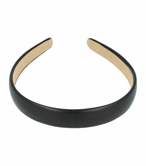 Haarband Diadeem Imitatie Leder 2cm Zwart, Sieraden, Tassen en Uiterlijk, Uiterlijk | Haarverzorging, Verzenden