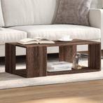 vidaXL Salontafel 89,5x48x30 cm bewerkt hout bruin, Verzenden, Nieuw, Overige houtsoorten, 50 tot 100 cm