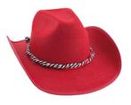 Toppers hoed cowboy rood, Nieuw, Ophalen of Verzenden