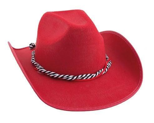 Toppers hoed cowboy rood, Hobby en Vrije tijd, Feestartikelen, Nieuw, Ophalen of Verzenden