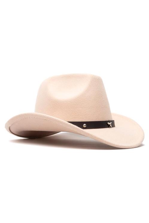 Cowboyhoed Ecru Beige Wolvilt Ster Lichtbruine Cowboy Wester, Kleding | Heren, Carnavalskleding en Feestkleding, Nieuw, Overige maten