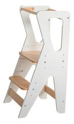 Luna Toys Wit Houten Leertoren Keukenhulp LU-00552, Verzenden, Nieuw