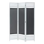 Kamerscherm Dorotea scheidingswand 120x170 cm wit en donkerg, Verzenden, Nieuw