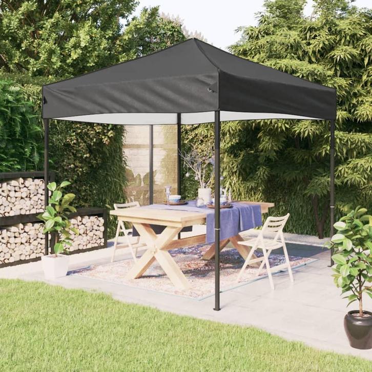 vidaXL Partytent inklapbaar 3x3 m antracietkleurig, Tuin en Terras, Partytenten, Partytent, Nieuw, Verzenden