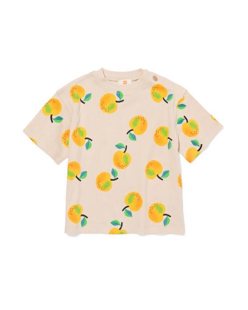 HEMA Baby T-shirt rib ecru, Kinderen en Baby's, Babykleding | Overige, Nieuw, Verzenden