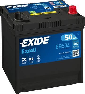 Exide Excell accu | EB504 | 12V 50Ah, Auto-onderdelen, Accu's en Toebehoren, Ophalen of Verzenden
