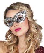 Oogmasker pailletten zilver kat, Kleding | Dames, Carnavalskleding en Feestkleding, Ophalen of Verzenden, Nieuw