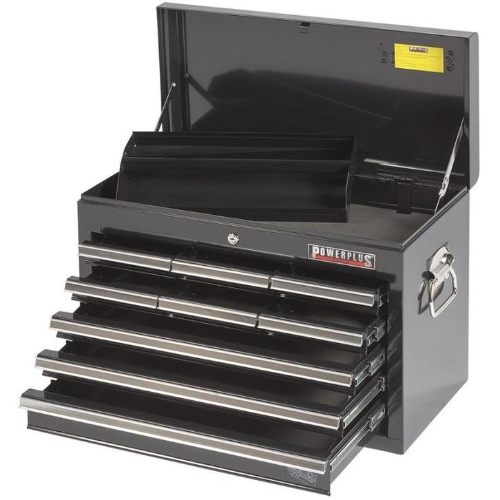 Gereedschapskist 9 laden zwart met quick lock, Doe-het-zelf en Verbouw, Gereedschap | Handgereedschap, Ophalen of Verzenden