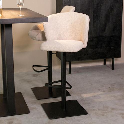 LABEL51 Barkruk Wave - Naturel - Boucle - Gaslift, Huis en Inrichting, Stoelen, Nieuw, Ophalen of Verzenden