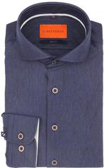 Suitable Herringbone Overhemd Navy maat 42 Heren, Kleding | Heren, Overhemden, Verzenden, Nieuw, Blauw, Suitable