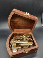 Sextant - Hout, Messing - with Luxury Box