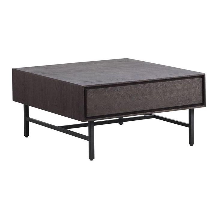 Belvio salontafel 1l dark oak veneer, Huis en Inrichting, Tafels | Salontafels, Nieuw, Ophalen of Verzenden