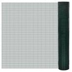 vidaXL Kippengaas 1x25 m gegalvaniseerd staal groen, Verzenden, Nieuw, IJzer, 1 tot 2 meter