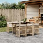 vidaXL 7-delige Tuinset met kussens poly rattan beige, Tuin en Terras, 6 zitplaatsen, Nieuw, Tuinset, Verzenden