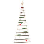 vidaXL Hangende kerstboom met topster 86x180 cm natuurlijke, Diversen, Kerst, Verzenden, Nieuw