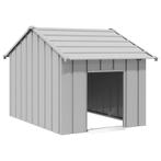 vidaXL Hondenhok met dak 83x130x85 cm gegalvaniseerd staal, Verzenden, Nieuw