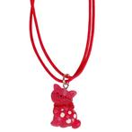 Kinderketting Rood met Poesje NIEUW, Sieraden, Tassen en Uiterlijk, Kettingen, Ophalen of Verzenden, Nieuw, Rood