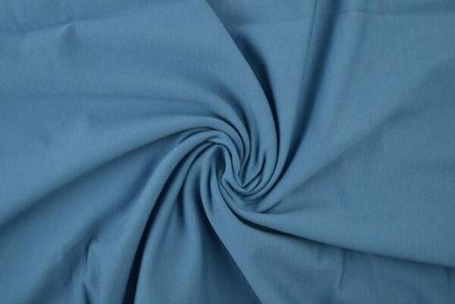 French Terry – Staalblauw, Hobby en Vrije tijd, Stoffen en Lappen, 120 cm of meer, 200 cm of meer, Blauw, Nieuw, Katoen, Ophalen of Verzenden