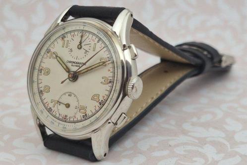 Chronographe Suisse - Cal. Vênus 170 - Zonder Minimumprijs -, Sieraden, Tassen en Uiterlijk, Horloges | Heren