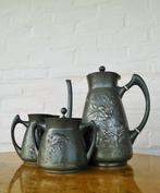 Kayserzinn - 3-delige tinnen Jugendstil koffie/theeset met, Antiek en Kunst