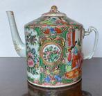 Theepot - Grote Kanton - famille rose en vergulde theepot -