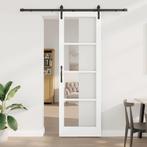 vidaXL Schuifdeur ORKDAL Wit 78 x 232 cm Massief grenenhout, Doe-het-zelf en Verbouw, Deuren en Horren, Verzenden, Nieuw