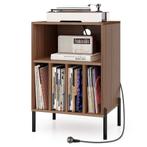 LIVSK Platenspelerstandaard met Oplaadstation - 4 Opbergvakk, Verzenden, Nieuw