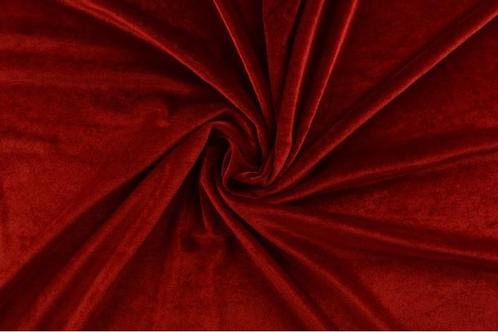 30 meter stretch fluweel - Rood - 165cm breed, Hobby en Vrije tijd, Stoffen en Lappen, 120 cm of meer, 200 cm of meer, Rood, Nieuw