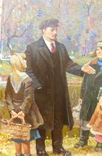 Bazilyansky Eduard Iosifovich (1931) - Lenin con bambini, Antiek en Kunst, Kunst | Schilderijen | Klassiek