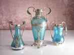 Art nouveau Patin - Vaas - Zilver glas, Antiek en Kunst