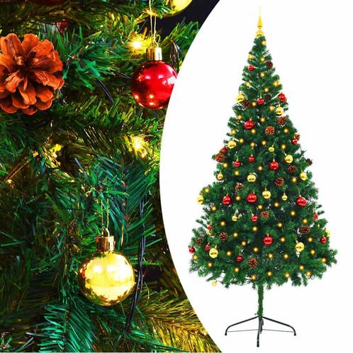 210cm Kunstkerstboom met LED - Tweedekansje - Groen - OP..., Huis en Inrichting, Woonaccessoires | Kunstplanten en Kunstbloemen